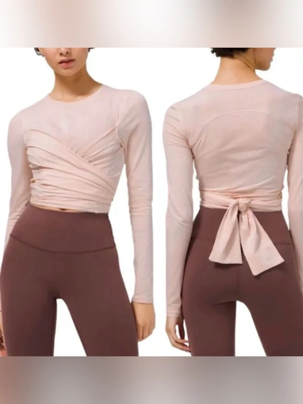 lululemon athletica Blush Pink Long-Sleeve Wrap Top